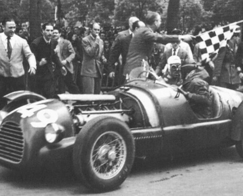 la ferrari 166 s di tazio nuvolari e sergio scapinelli alla mille miglia 1948