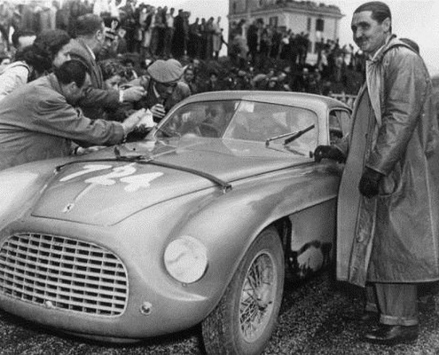 la ferrari 195 s berlinetta touring di giannino marzotto e marco crosara alla mille miglia 1950