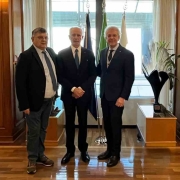 Da sinistra il sub Commissario Tombolato, il Commissario ACi Del Sette ed il Presidente ASI Scuro