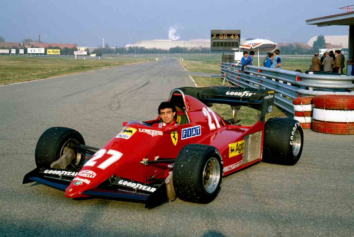 Michele Alboreto sulla Ferrari